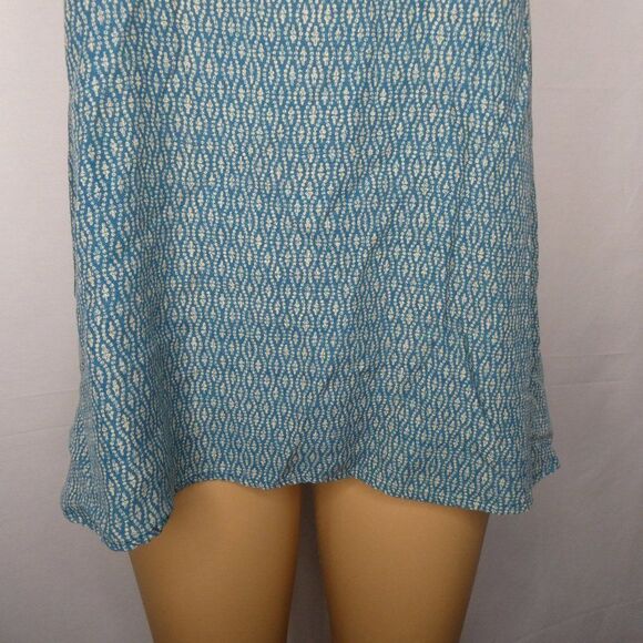 Toad & Co. Boho Print Stitching Split Back Blouse Sleeveless Tank Top - Picture 5 of 10